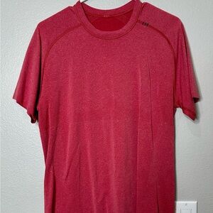 Lululemon Men's Red Athletic Shirt